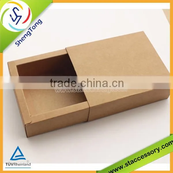 new design high quality brown kraft paper box