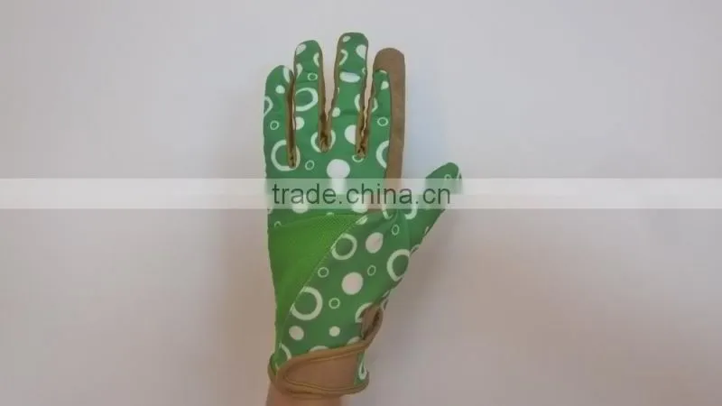 Synthetic Leather Gloves, Garden line gardening Glove, flower design garden gloves