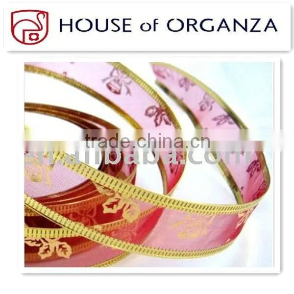 Christmas Organza Wired Ribbon