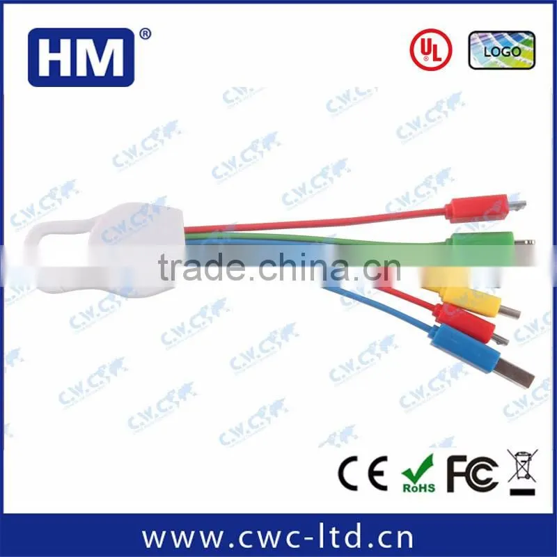 Best promotion gift 5 in 1 multi charging cable with UL certification