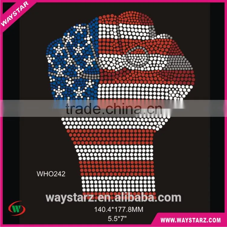 Fighting American Flag Rhinestones For Clothing