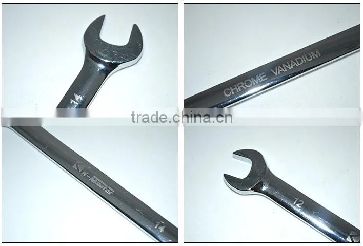 K-Master mirror polished chrome plated 8-27 professional double open end wrench