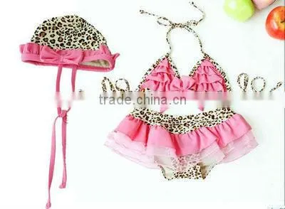 Sweet 2013 hot selling cartoon kids two piece swimwear