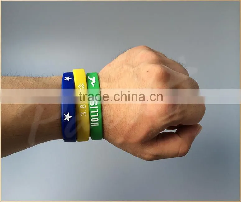 DIY silicon ion sport bracelet custom disign