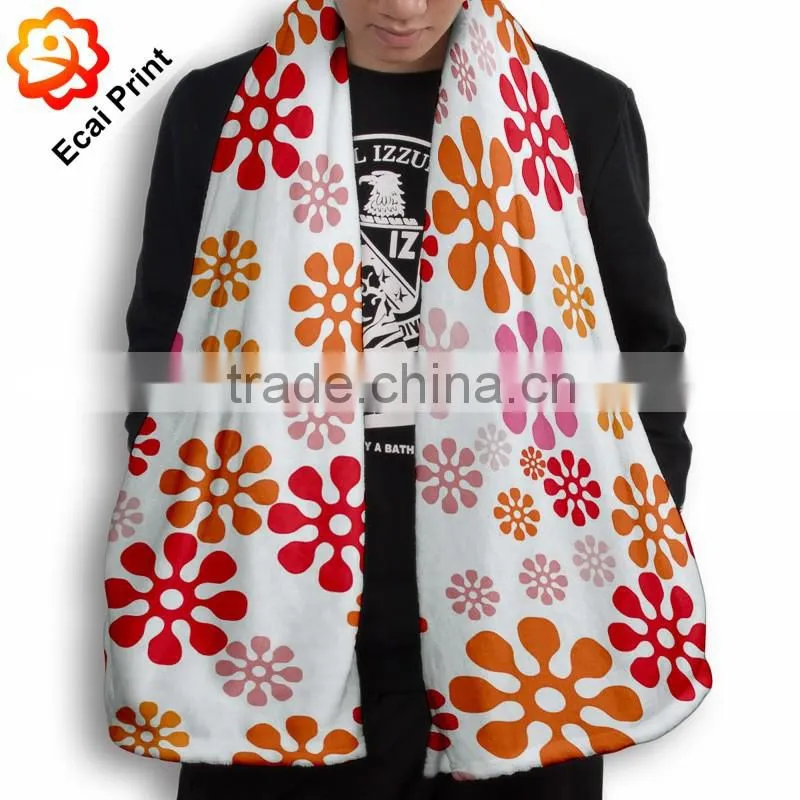2016 hot sale custom digital printing softtextile blanket scarf