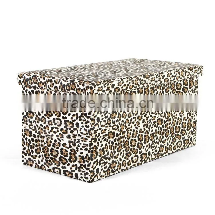 home decor leisure custom folding storage ottoman box
