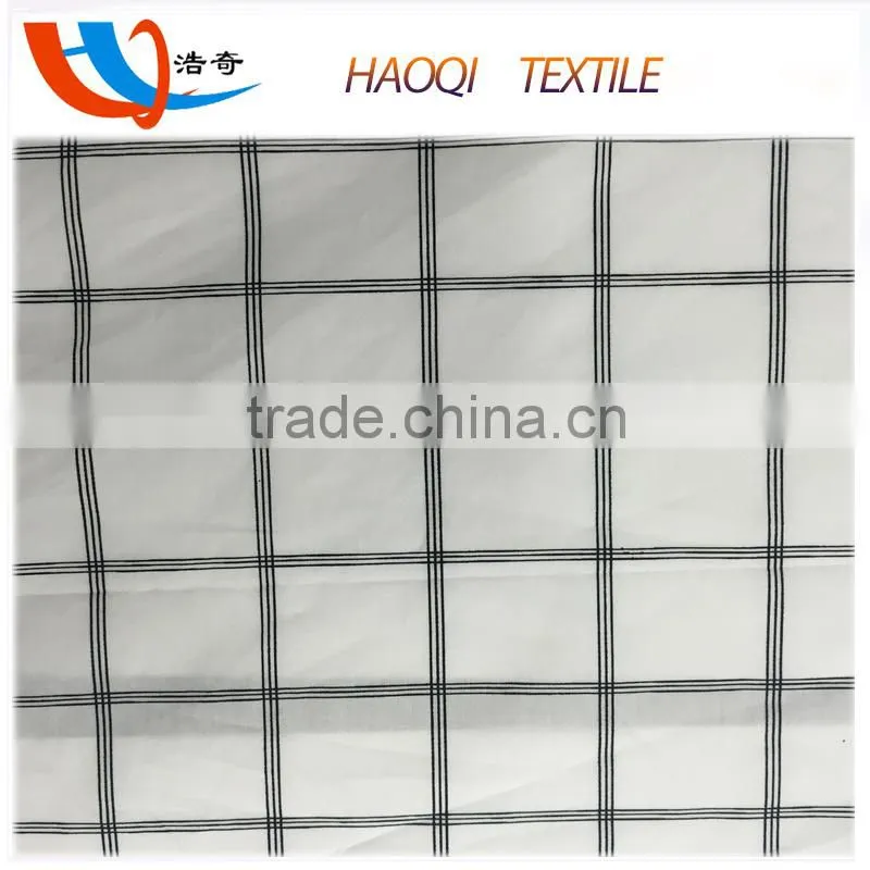 textile wholesale plaid pattern 100% cotton poplin printed fabric for blouse