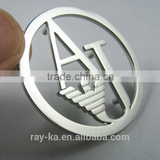 metal logo labels