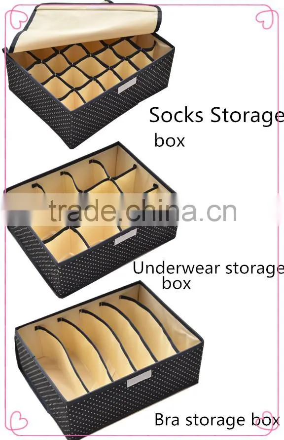WBD-001:RODA Wholesale 600D Oxford cloth bra storage box,underwear storage box,sock box