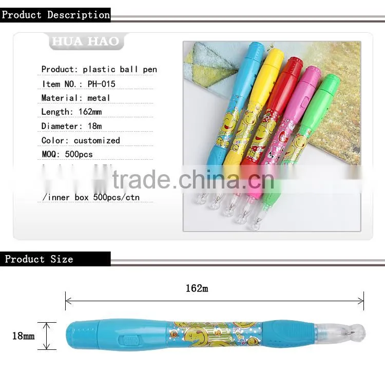 2015 Latest gift made in China pen ,cheap led ball pen,plastic ball pen