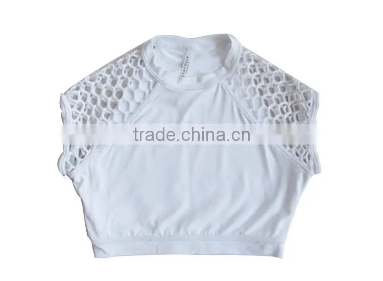 Fashion pure white color lady's short coat summer clothes