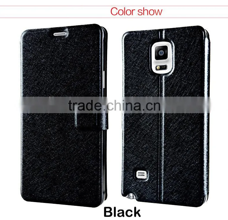 Leather stand case for samsung galaxy note 4 , case for samsung galaxy note 4 D0156