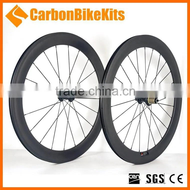 Wholesale wheels PW60C 60mm depth Carbon road bike Wheelset Clincher