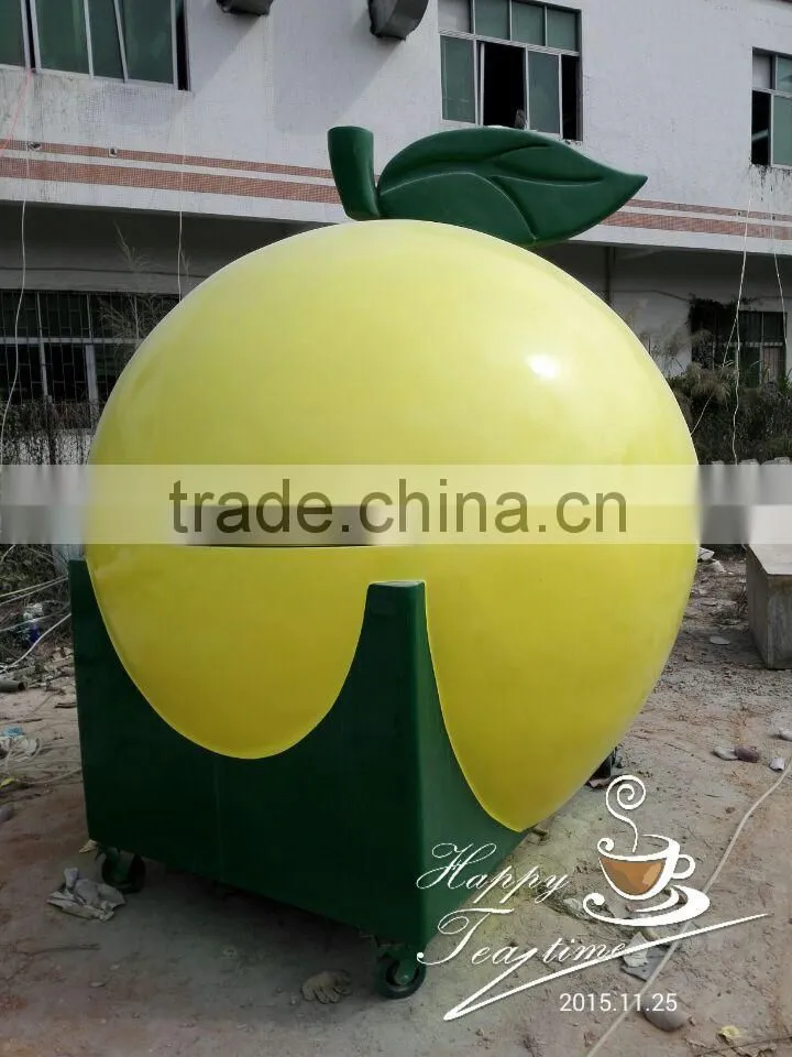Outdoor Fiberglass Buffet Orange Kiosk Food Kiosk