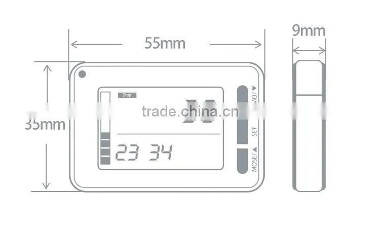 KYTO factory outlet big screen 3d calorie simple pedometer