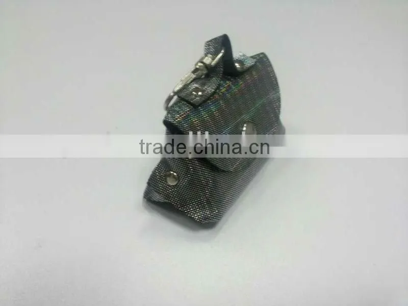 mini pu key pouch with strap
