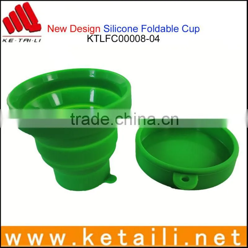 Shenzhen promotional travel gifts silicone rubber folding cup collapsible cups