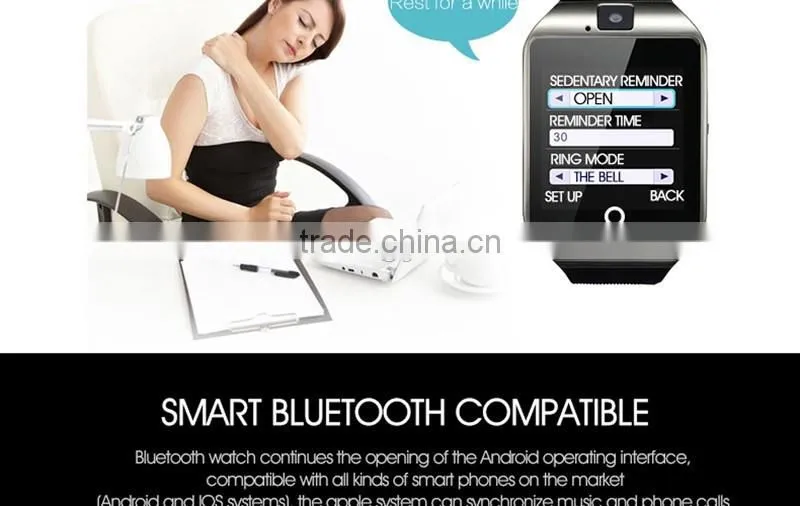 with Touch Screen camera TF card Bluetooth smart watch apro for Android and IOS Phone 2016 Q18 SmartWatch