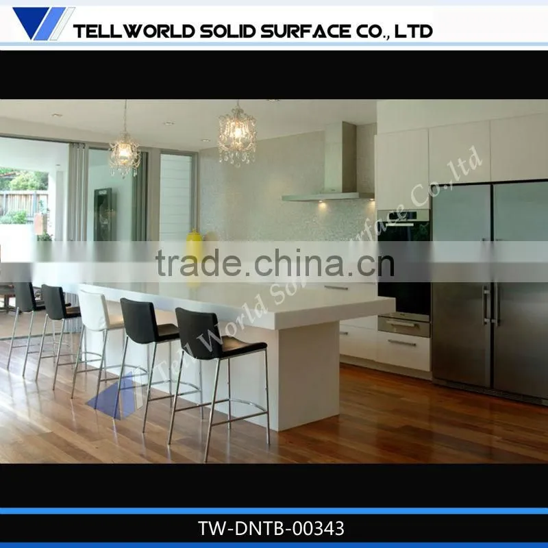 Commercial furniture Artificial stone top dining table