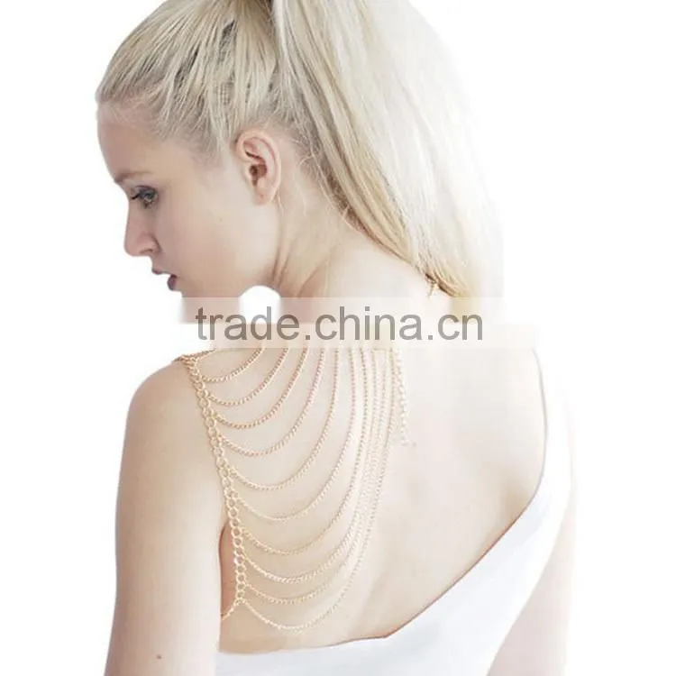 women shoulder necklace chain, shoulder chain jewelry