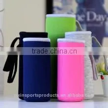 hotselling promotional portabl insulated fashionable promotional lovely eco-friendly neoprene single water bottle/can cooler