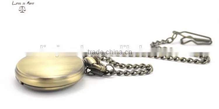 wholesale Antique brass pocket watch necklace as Best love for dad