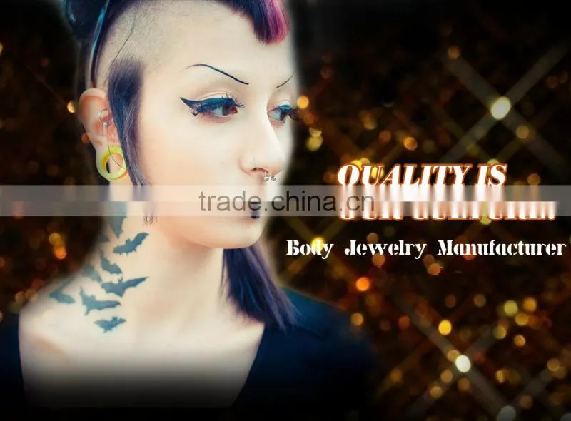 New type fashion body jewelry wholesale o-ring single flare stone plugs