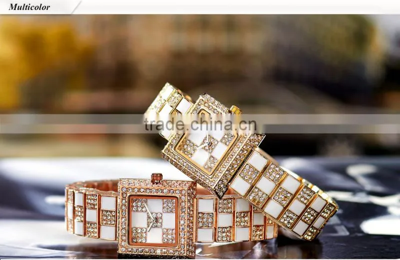 Kingsky KY068 Stylish Diamond Jewelry Fashion Wrist Watch Women