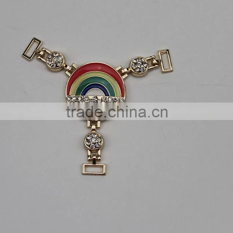 hot sell decoration shoes clips for wedding shoes gold crystal