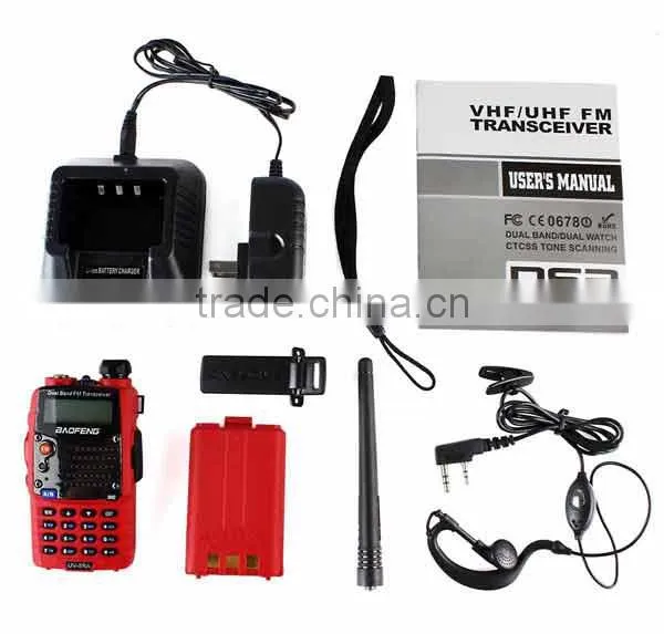 New Red baofeng uv5ra dual band walkie talkie two way radio