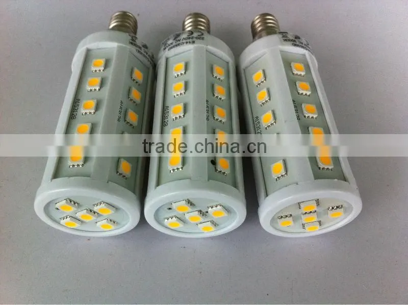 e14 7w led bulb light 44smd 5050 6Watt 220V-240V E14 LED Corn Light
