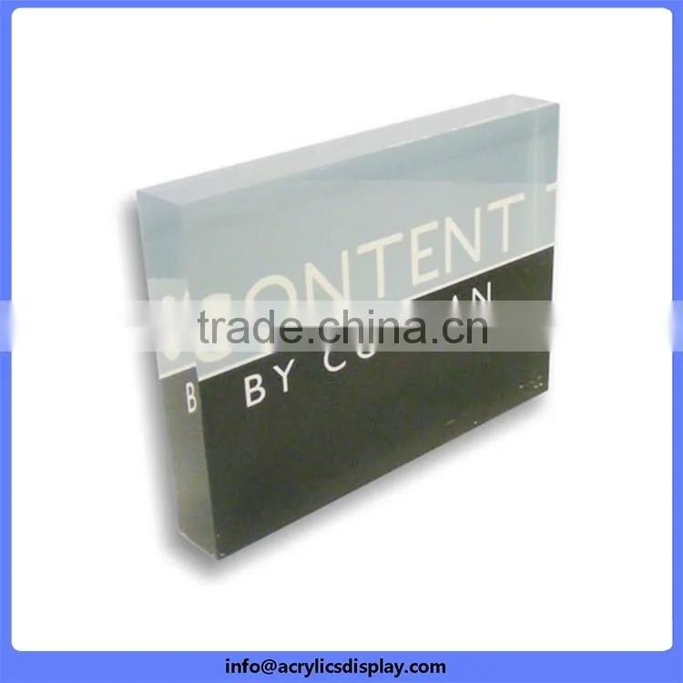 Top grade quality solid acrylic paper weight block