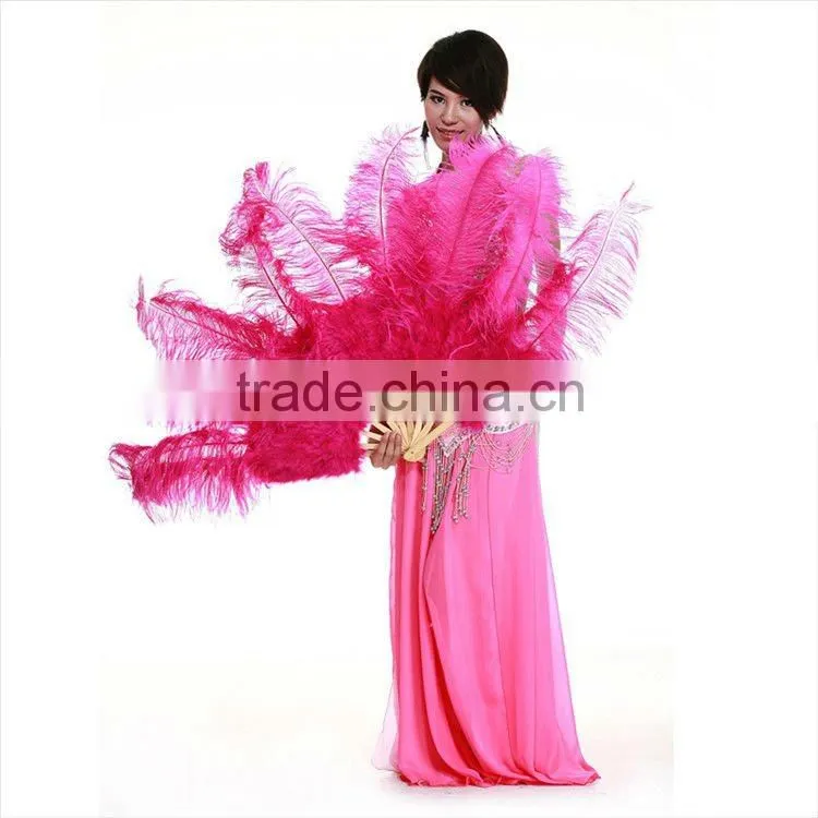 Belly dancing accessories feather fans , new Belly Dance Ostrich Feather Fans DJ1003