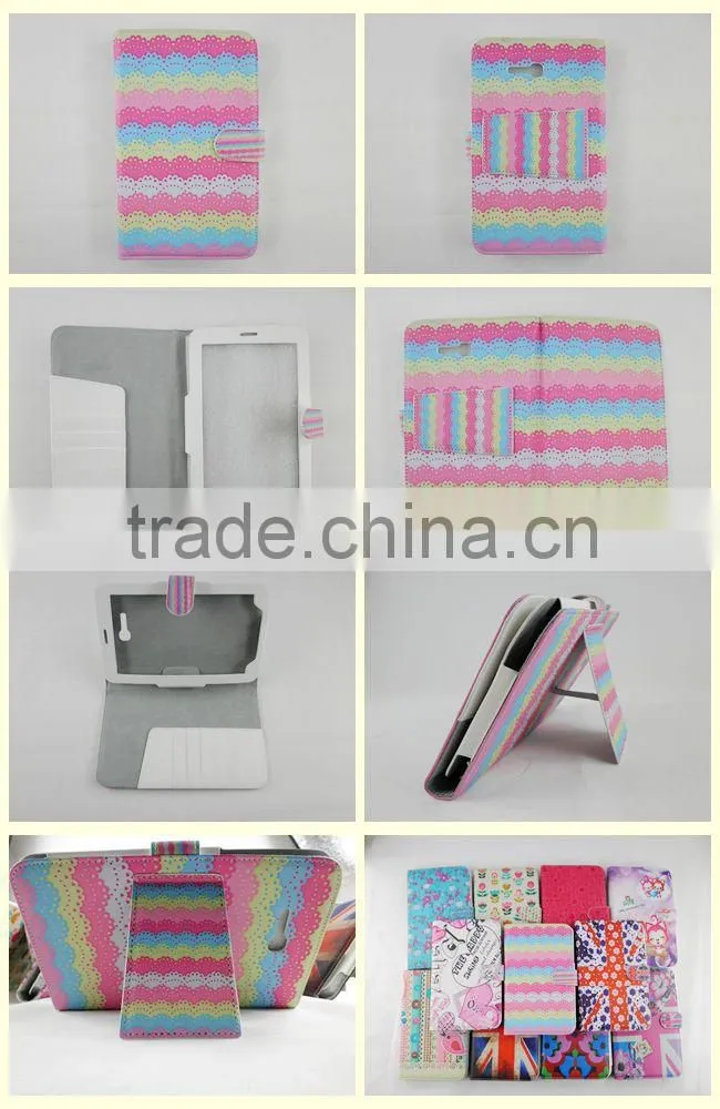 For samsung T110 tablet case leather case for samsung tab for children cartoon shape and interface wholesale
