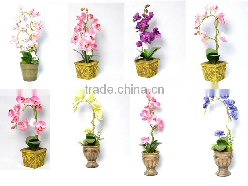 Morden fashion artificial Orchid in ceramic pot