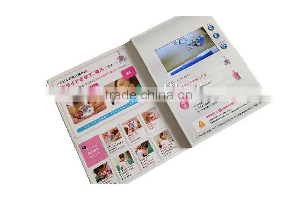 Factoy Supply 2.4/2.8/4.3/5/7/10.1 inch TFT LCD video greeting cards/Video book / Video brochure /electronic Brochure