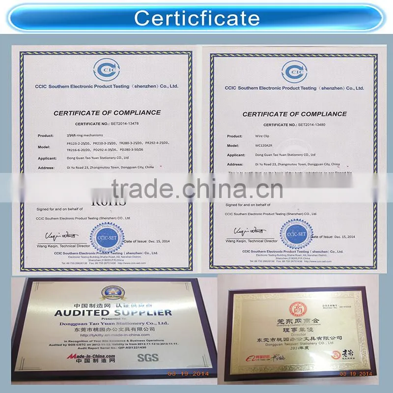 Dongguan Tao yuan stationery hot selling hot sale stainless steel spring clip