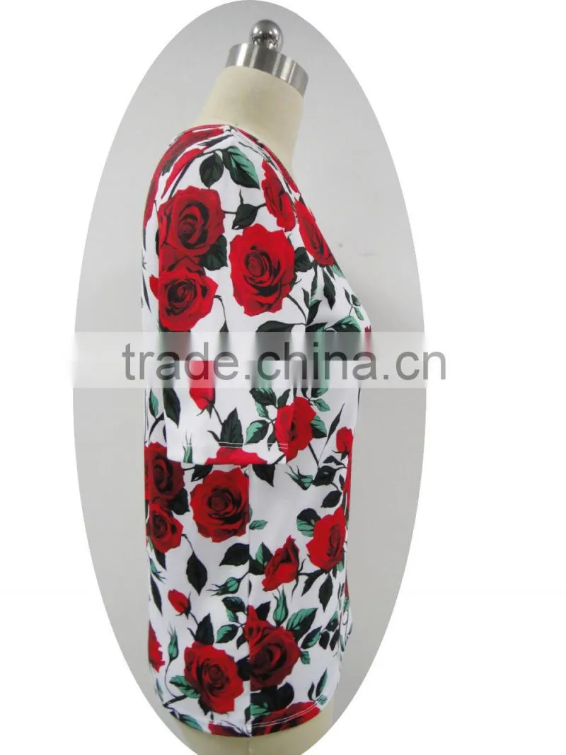white flowers all-over printed chic top