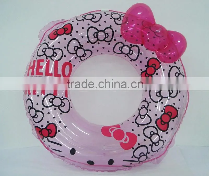 Lovely inflatable swimming pool air tube ring for toddler with high quality