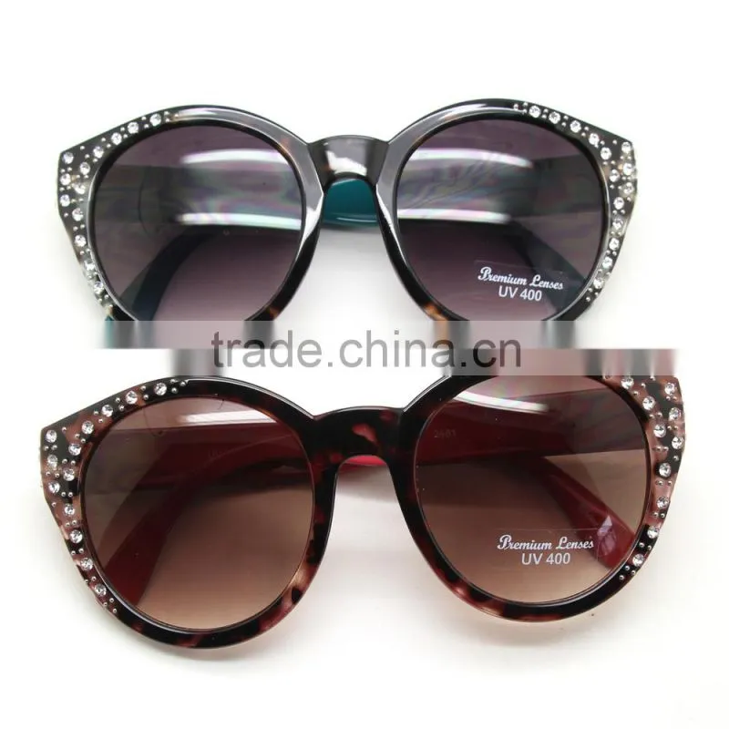 Good quality and competitive price hand made with diamond round sunglasses