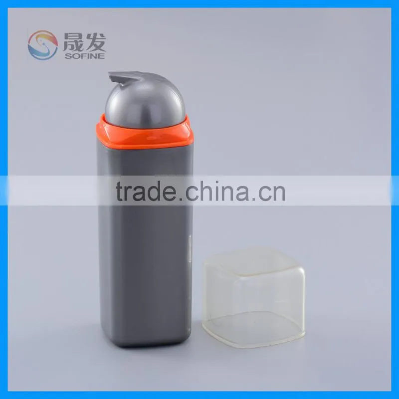 Square plastic lotion pump bottle