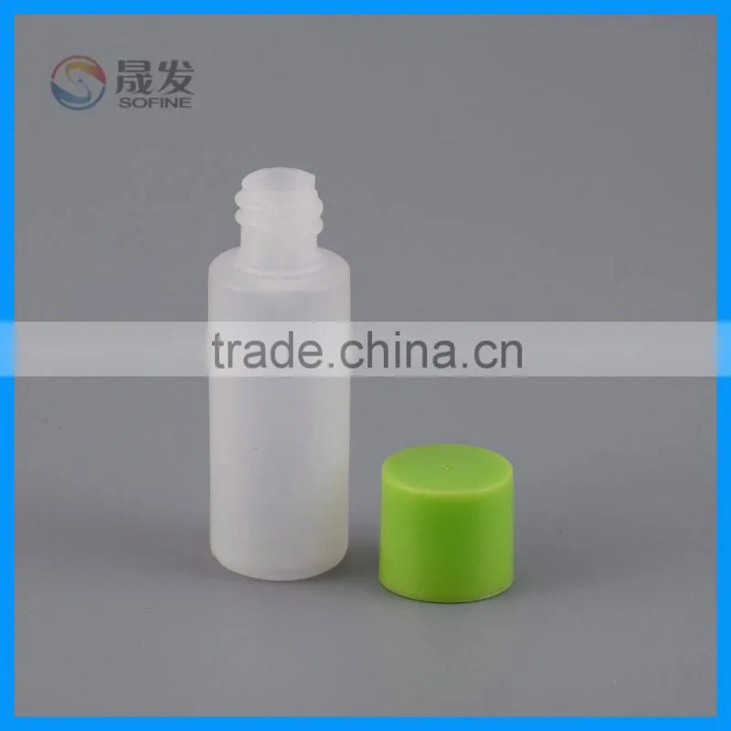 Small empty plastic bottle for cosmetic
