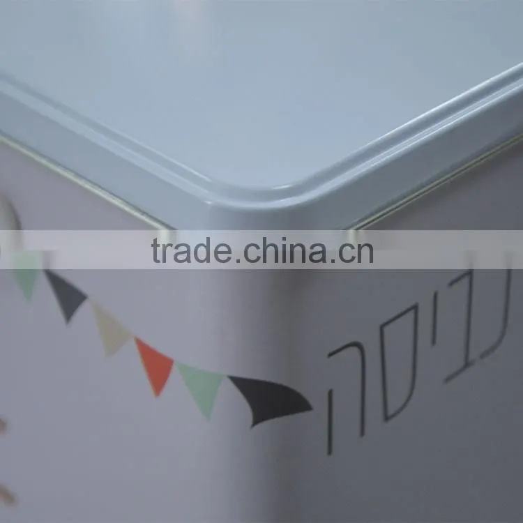 plastic handle custom washing powder storage tin box/Laundry machine shaped washing powder tin container metal storage box