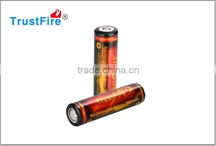 high drain trustfire 18650 cylindrical rechargeable batteries 3000mah 3.7V Protected li-on battery