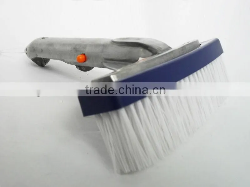 5.5"/14cm Swimming Pool Brush, Cleaning Wall Brush with Aluminium Handle and easy-clip P1407