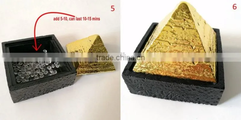 Gold color Energy quantum pyramid, OEM is availiable