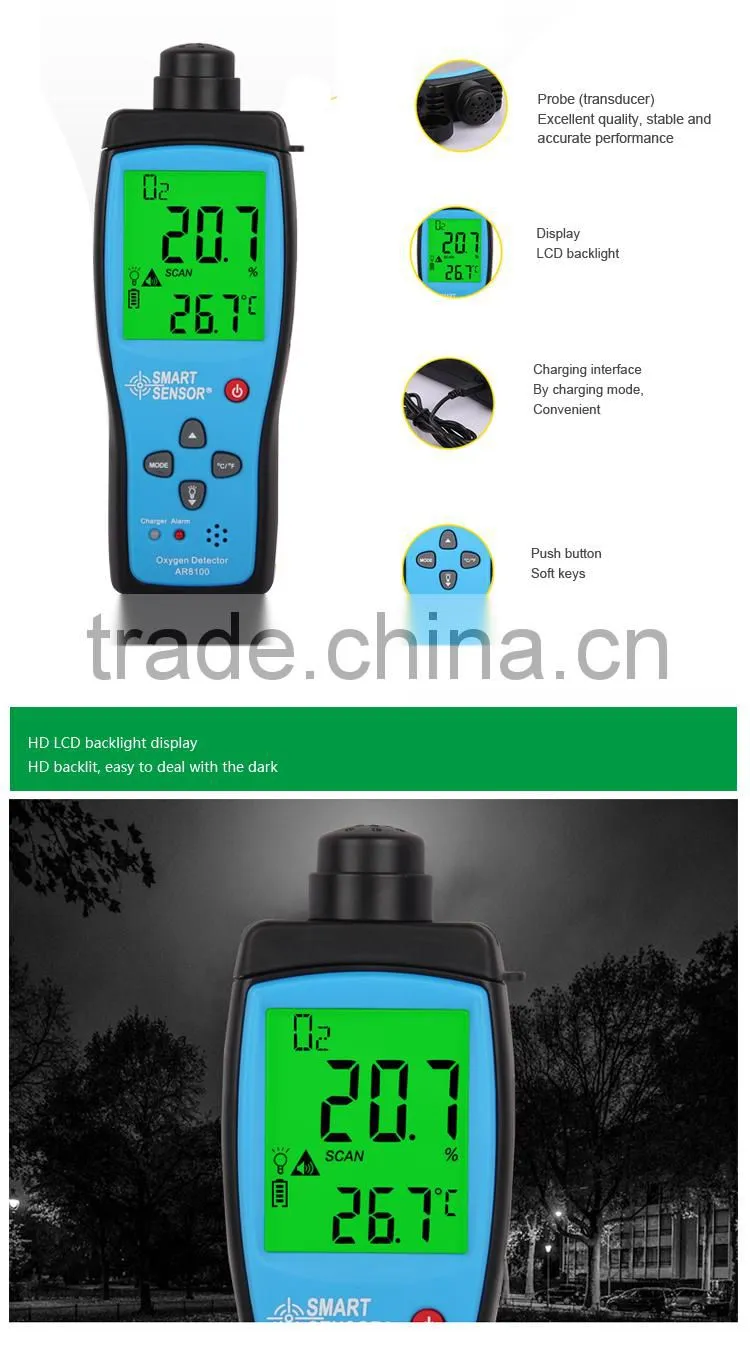 Measuring Room Oxygen Level Meter Dissolved Oxygen Flow Meter