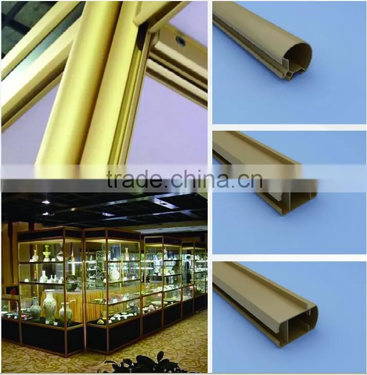 Nice jewelry display showcase profile jewelry store showcase aluminium profile for showcase