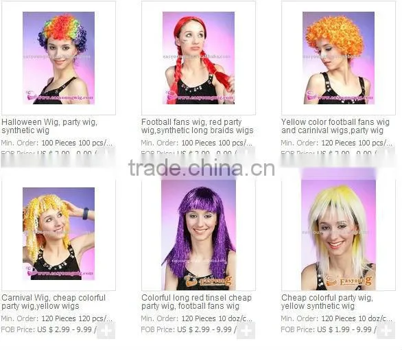 Wholesales Christmas wigs, white color father synthetic hair wigs