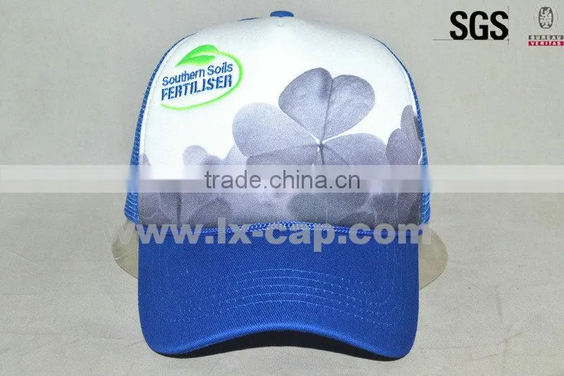 5-panel fashion black white foam mesh trucker cap/hat